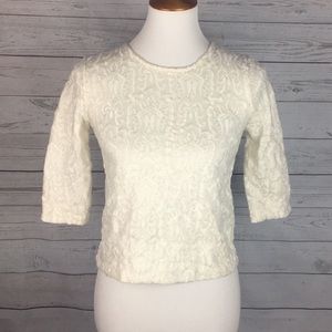 J. Crew Paisley Appliqué Top